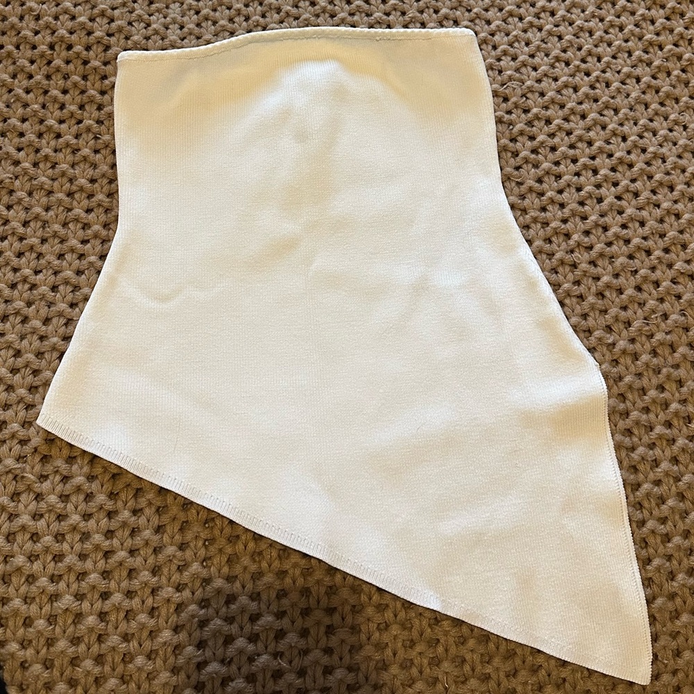 Meshki Cream Asymmetrical Shirt